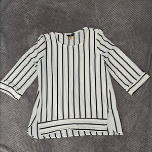 Jules & Leopold Black and White Striped Blouse